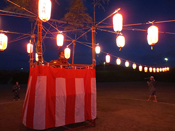雄岡病院の盆踊り:やぐら