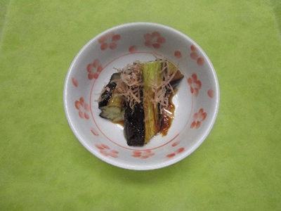 雄岡病院の栄養課のブログ：夏野菜のレシピ：焼茄子