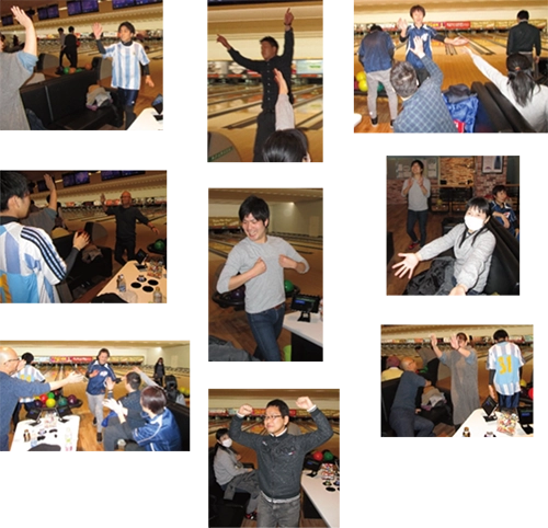 雄岡病院スポーツクラブ：ボウリング大会：スタッフのスナップ写真