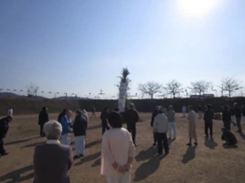 雄岡病院/とんど焼きの様子